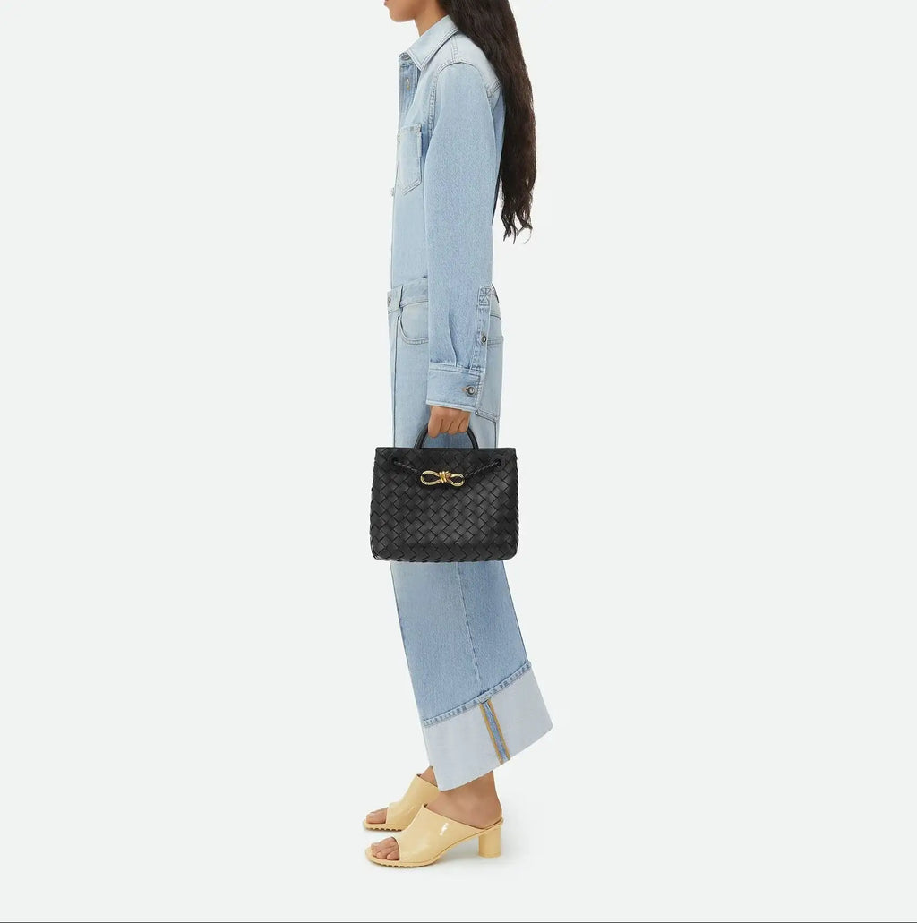 Mini Shopper Trenzado con Lazo | Bolso de Mano