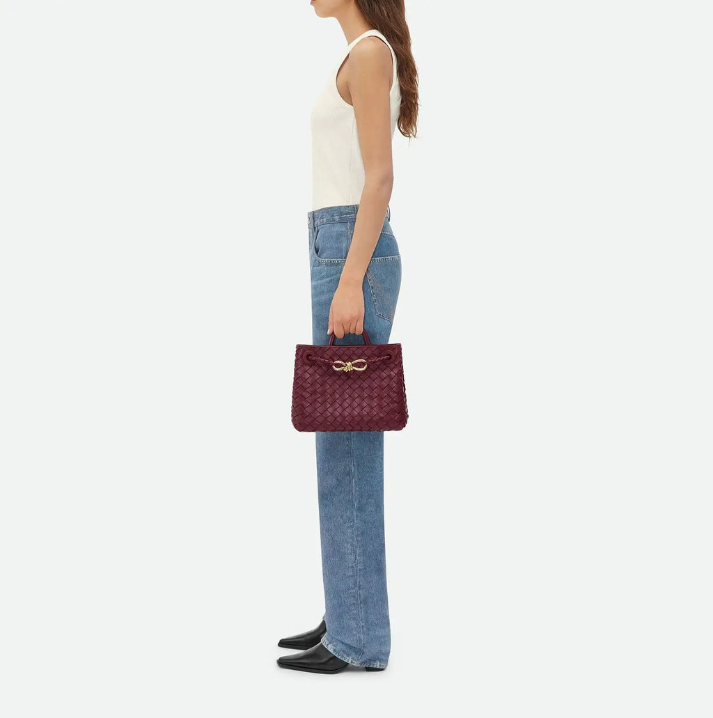 Mini Shopper Trenzado con Lazo | Bolso de Mano