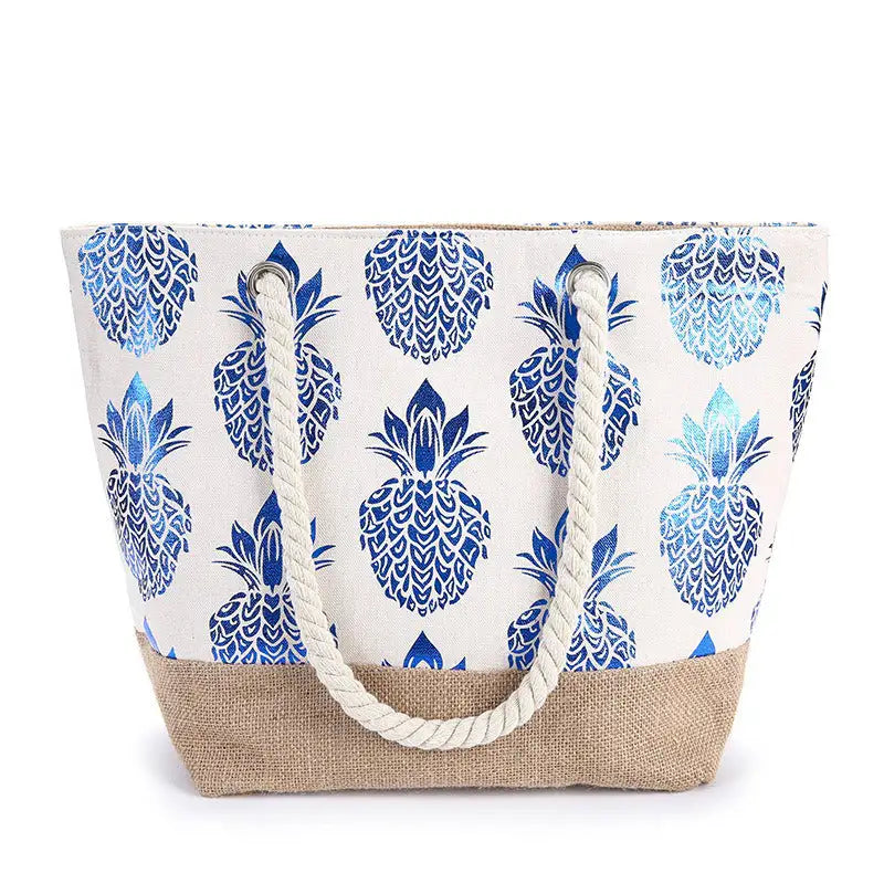 Pineapple Paradise | Bolsa de Playa con Estampado Tropical