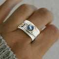 Inés | Anillo Vintage con Piedra Azul