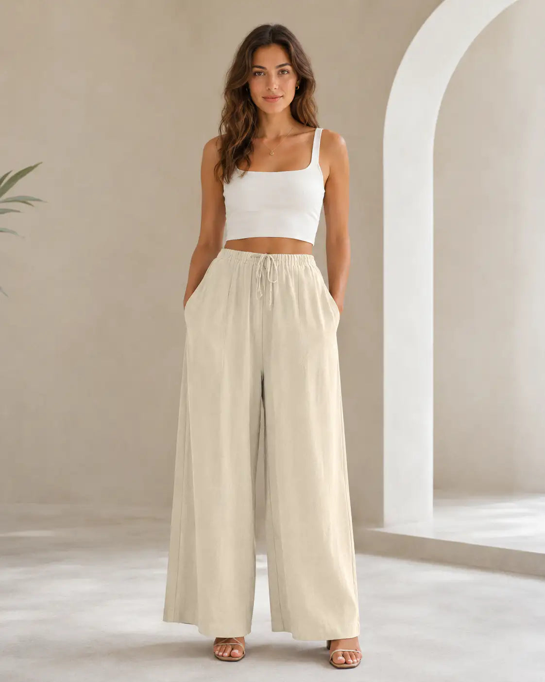 Zora | Lili™ — Pantalón Palazzo de Lino Fresco
