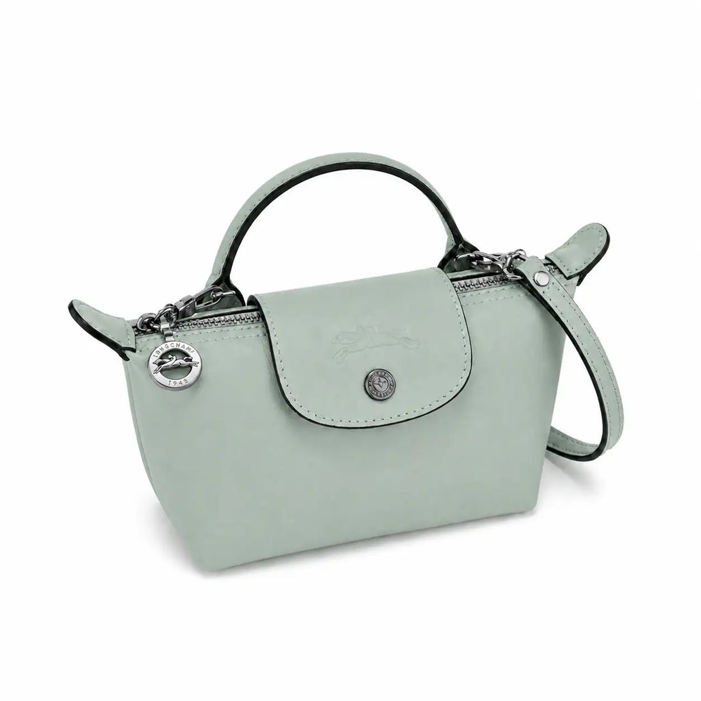Parisien | Mini Bolso de Piel Azul Cielo con Asa