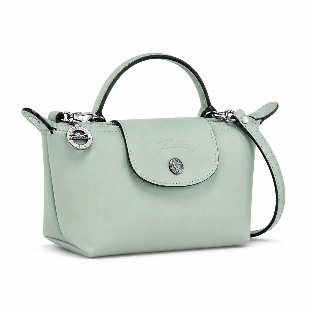 Parisien | Mini Bolso de Piel Azul Cielo con Asa