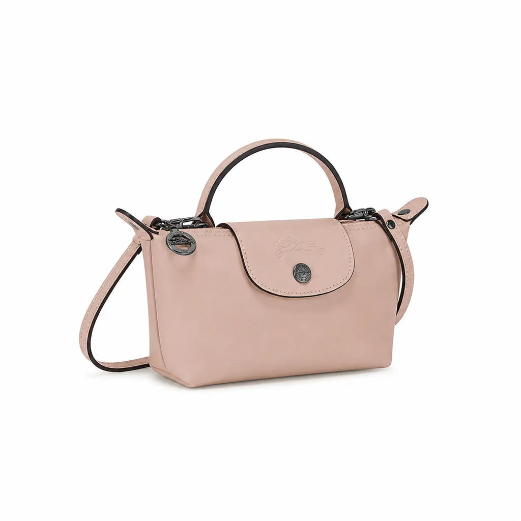 Parisien | Mini Bolso de Piel Rosa Cuarzo con Asa