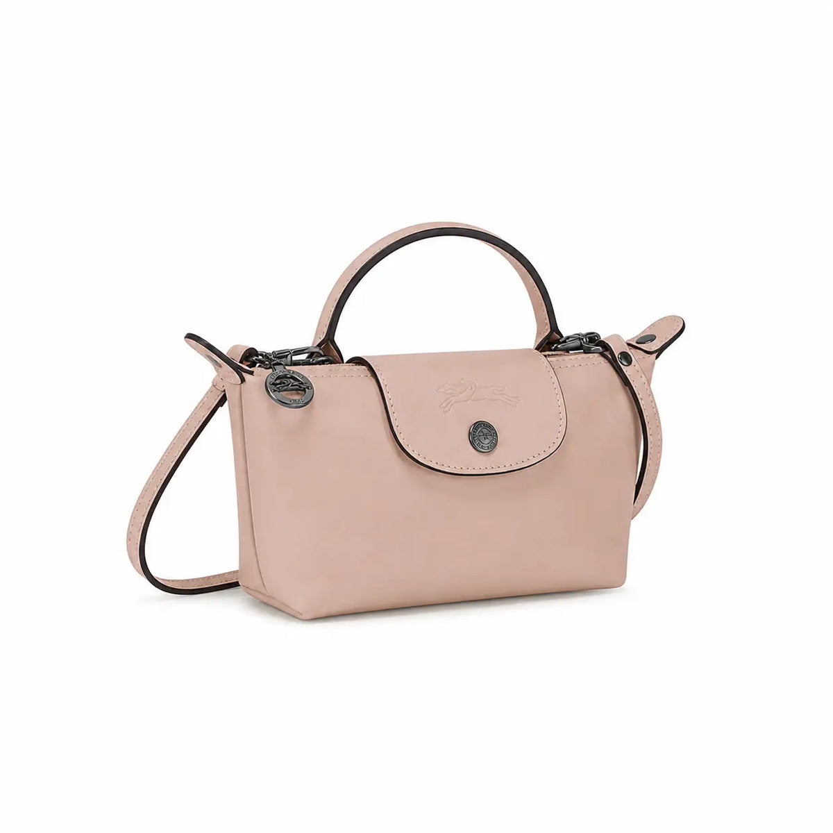 Parisien | Mini Bolso de Piel Rosa Cuarzo con Asa