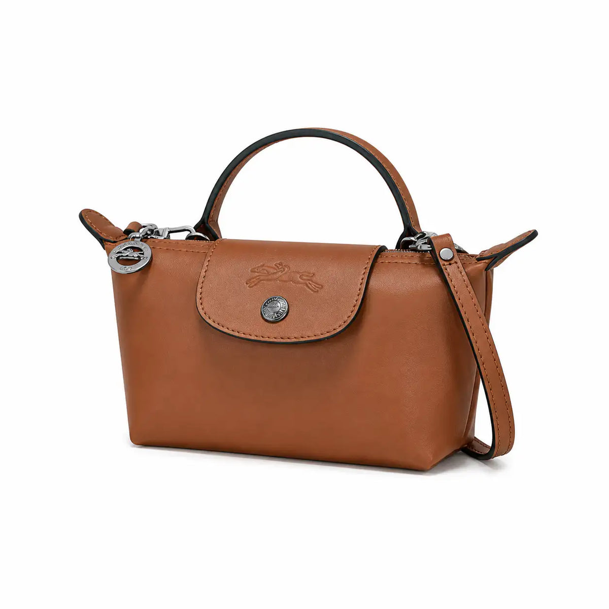 Parisien | Mini Bolso de Piel Marrón con Asa