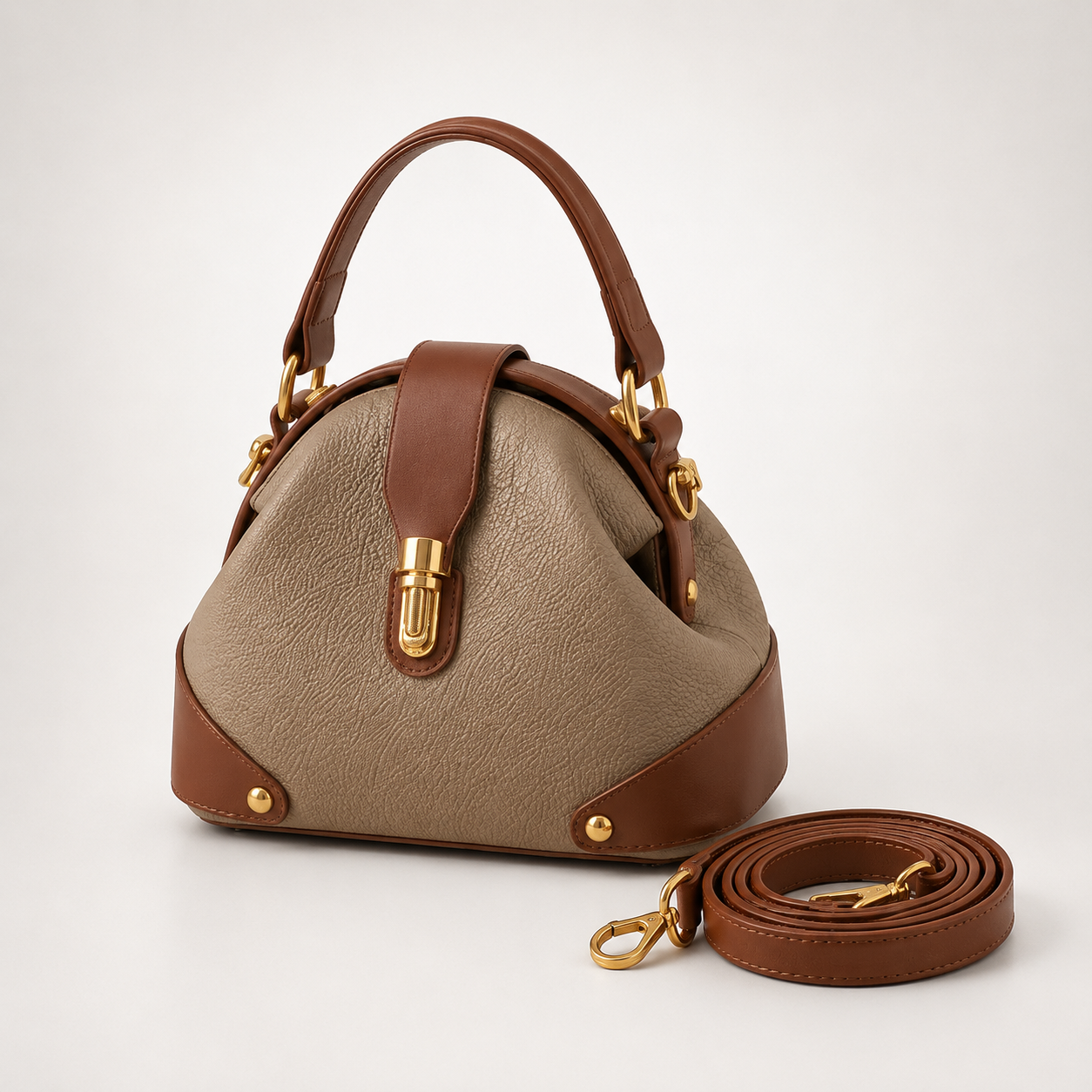 Damiana | Bolso de Mano Bicolor