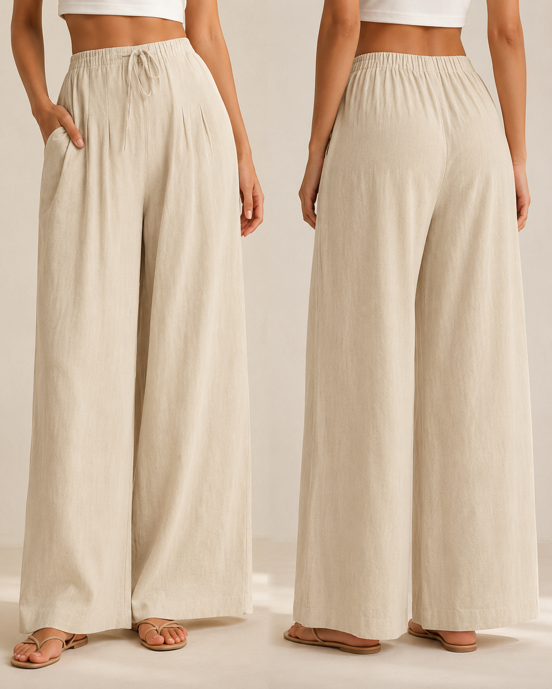 Lili™ —  Pantalón Palazzo de Lino Fresco