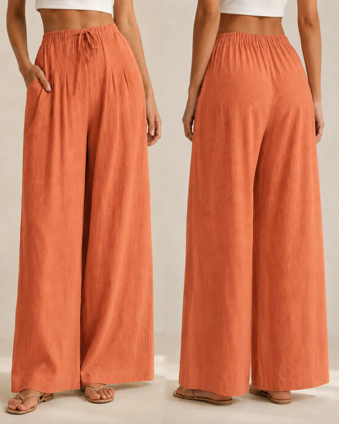 Zora | Lili™ — Pantalón Palazzo de Lino Fresco