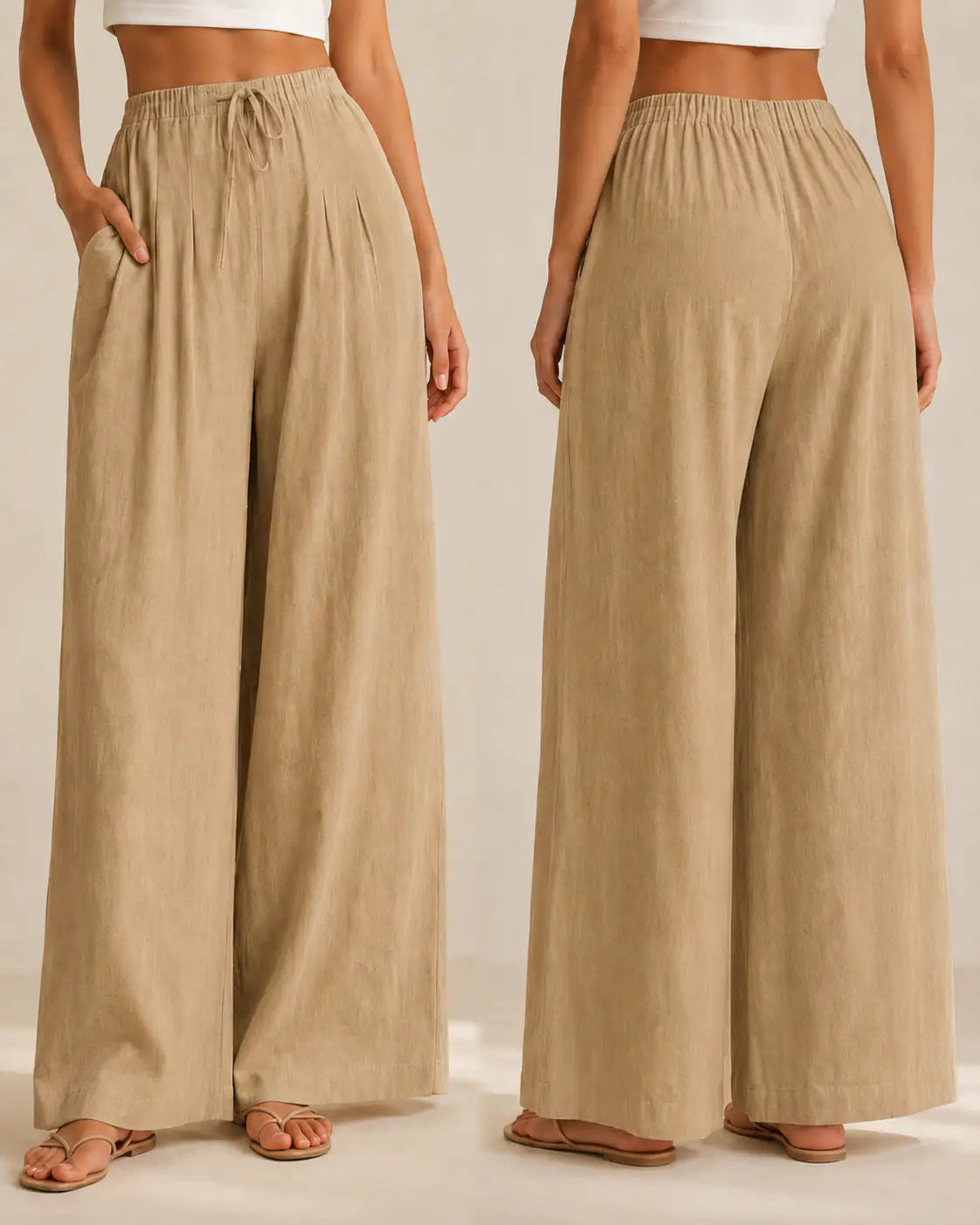 Zora | Lili™ — Pantalón Palazzo de Lino Fresco