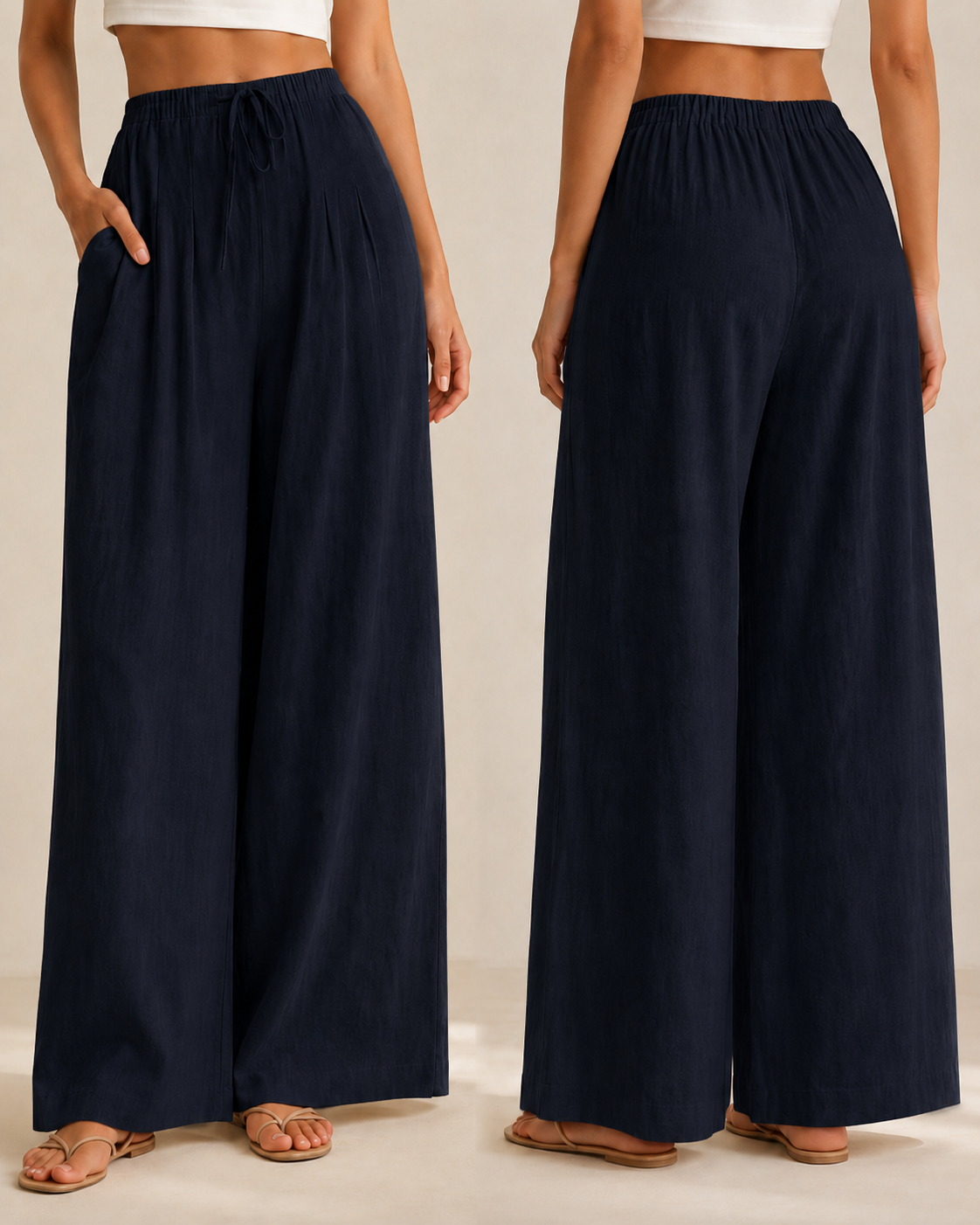 Lili™ —  Pantalón Palazzo de Lino Fresco