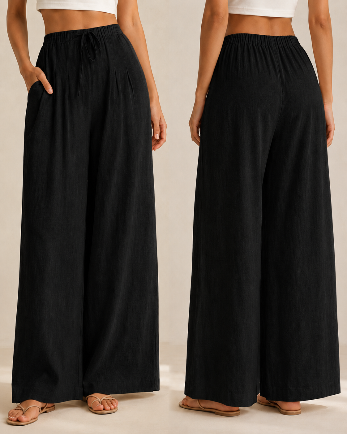 Lili™ —  Pantalón Palazzo de Lino Fresco