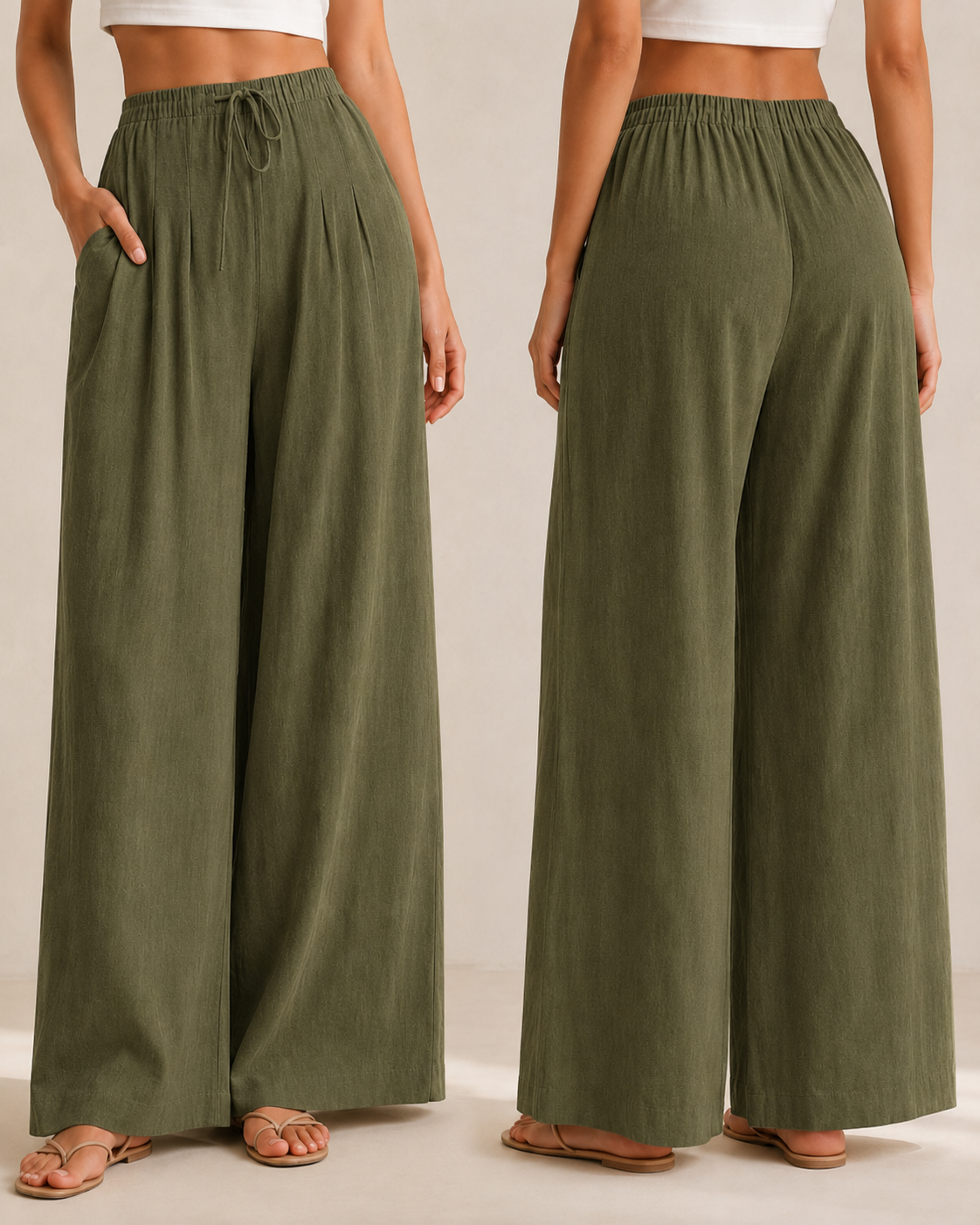 Lili™ —  Pantalón Palazzo de Lino Fresco