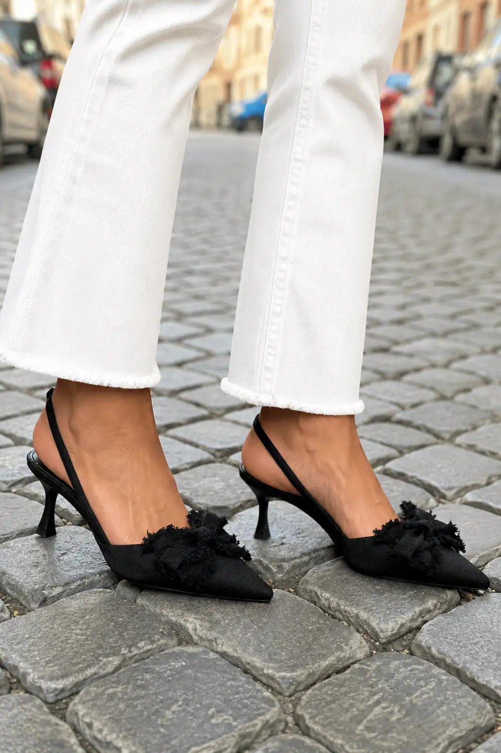Aurora | Zapatos con tacón de lazo