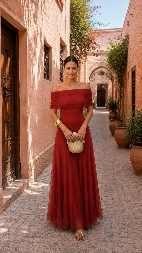 Vestido de Toledo Terracota