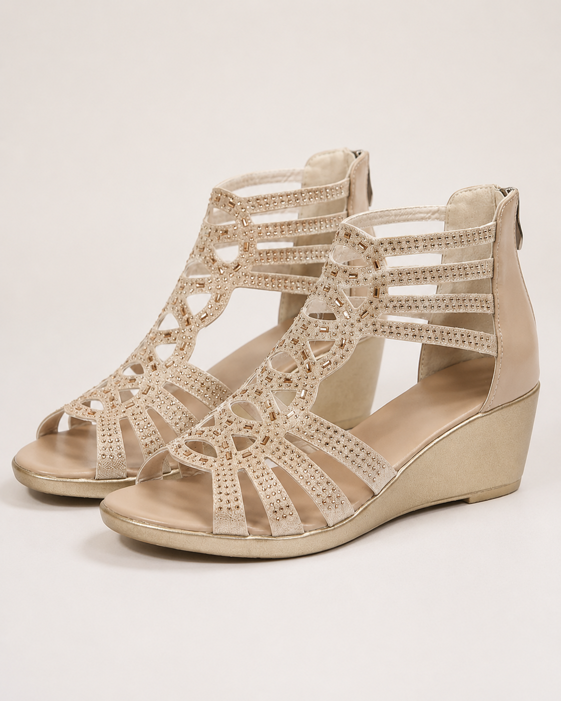 Jeanette™ Sandalias elegantes con brillo