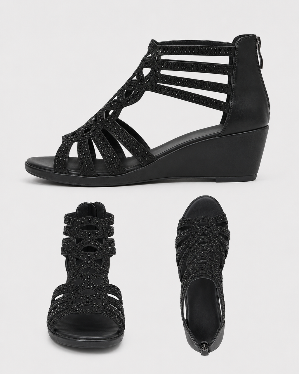 Jeanette™ Sandalias elegantes con brillo