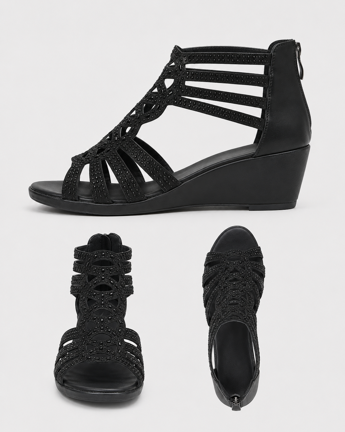 Jeanette™ Sandalias elegantes con brillo