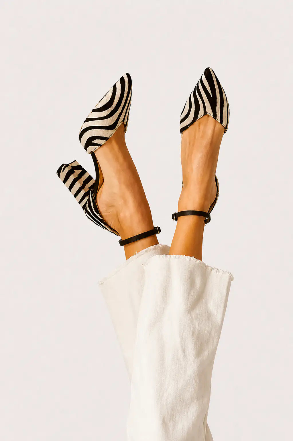 Keren | Zapatos de tacón de aguja con estampado de cebra