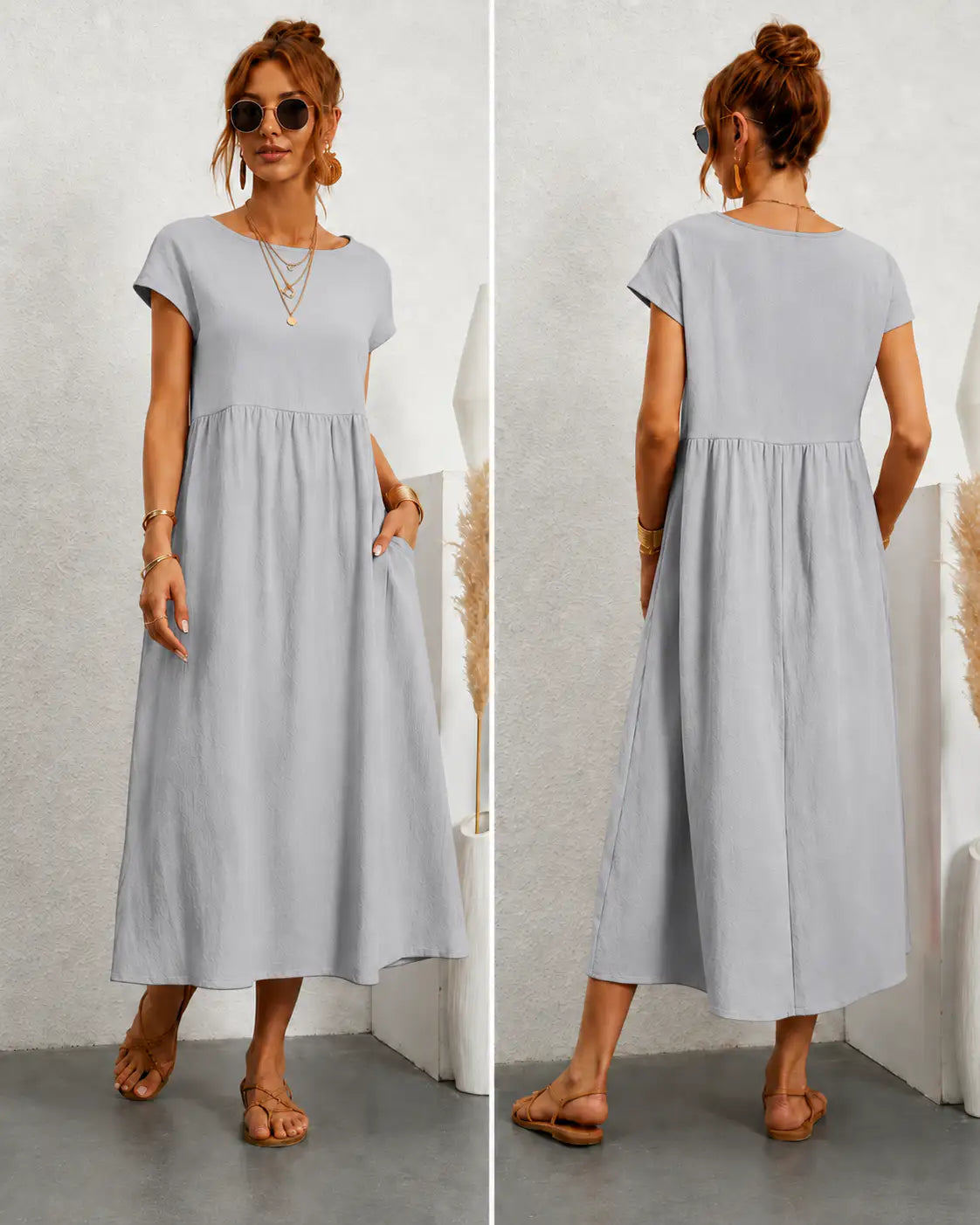 Sandra | Gabriela™ — Vestido Fluido para una Elegancia Atemporal