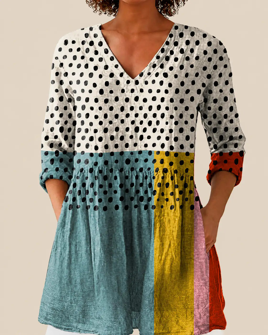 Nola | Camisa Larga con Estampado Expresivo