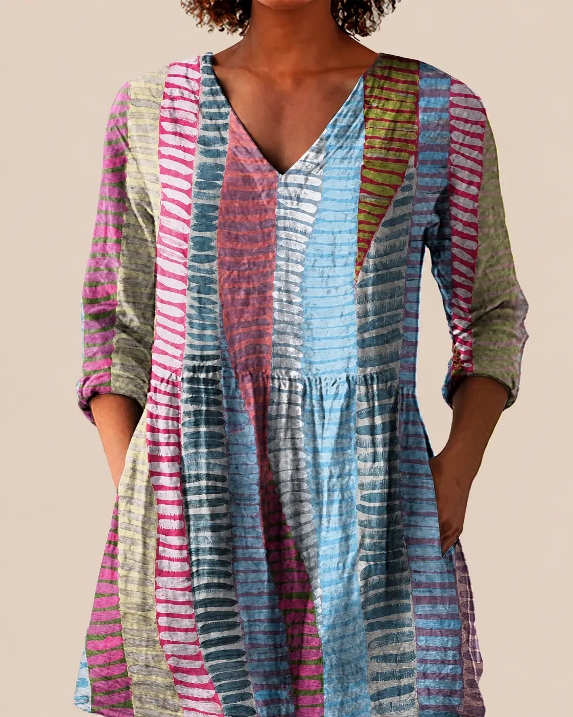 Noa | Camisa larga con estampado expresivo