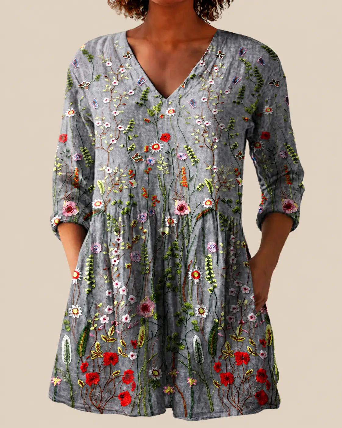 Sloane | Camisa Larga con Estampado Expresivo