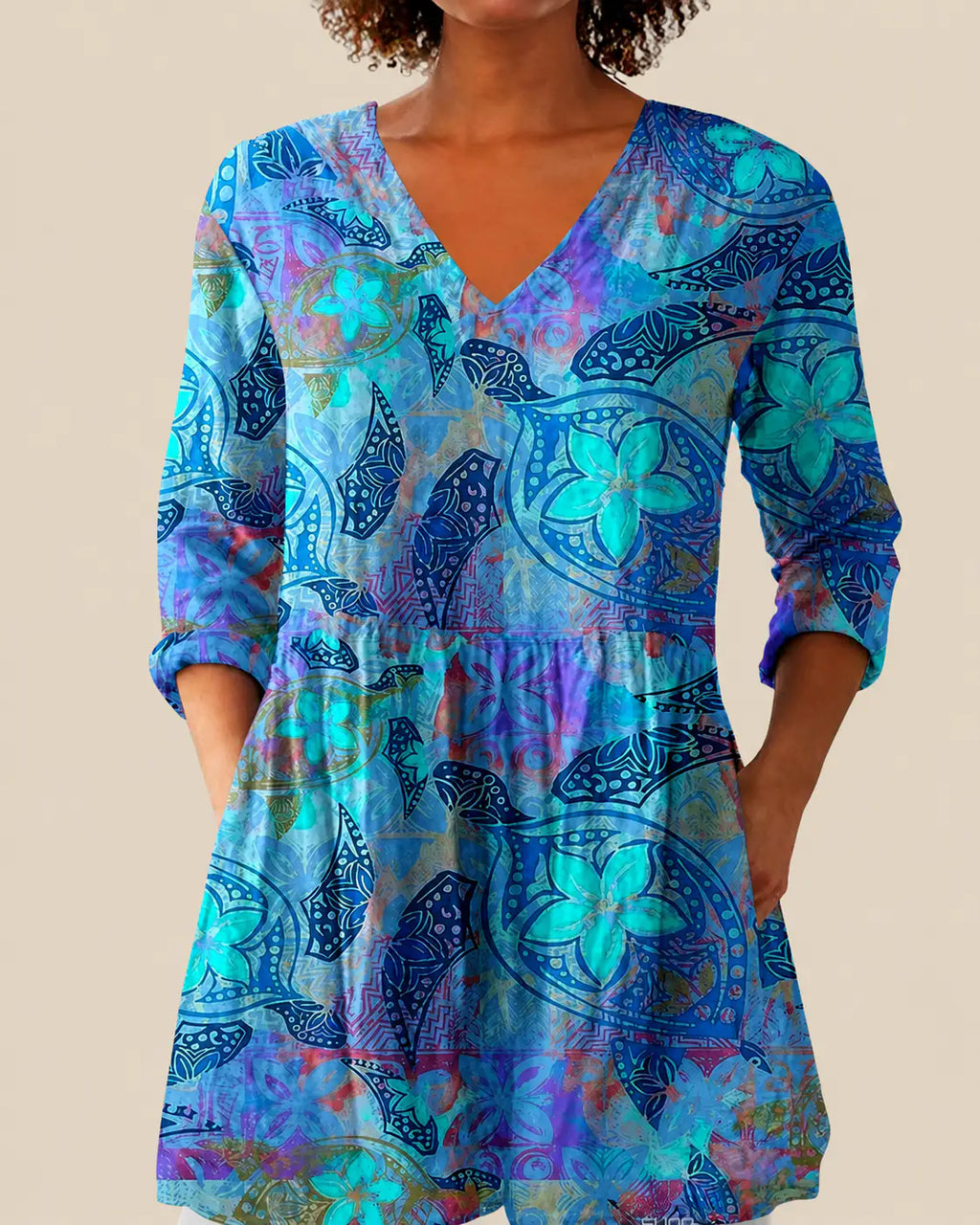 Riley | Camisa Larga con Estampado Expresivo