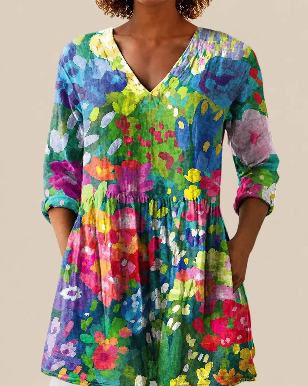 Eden | Camisa Larga con Estampado Expresivo