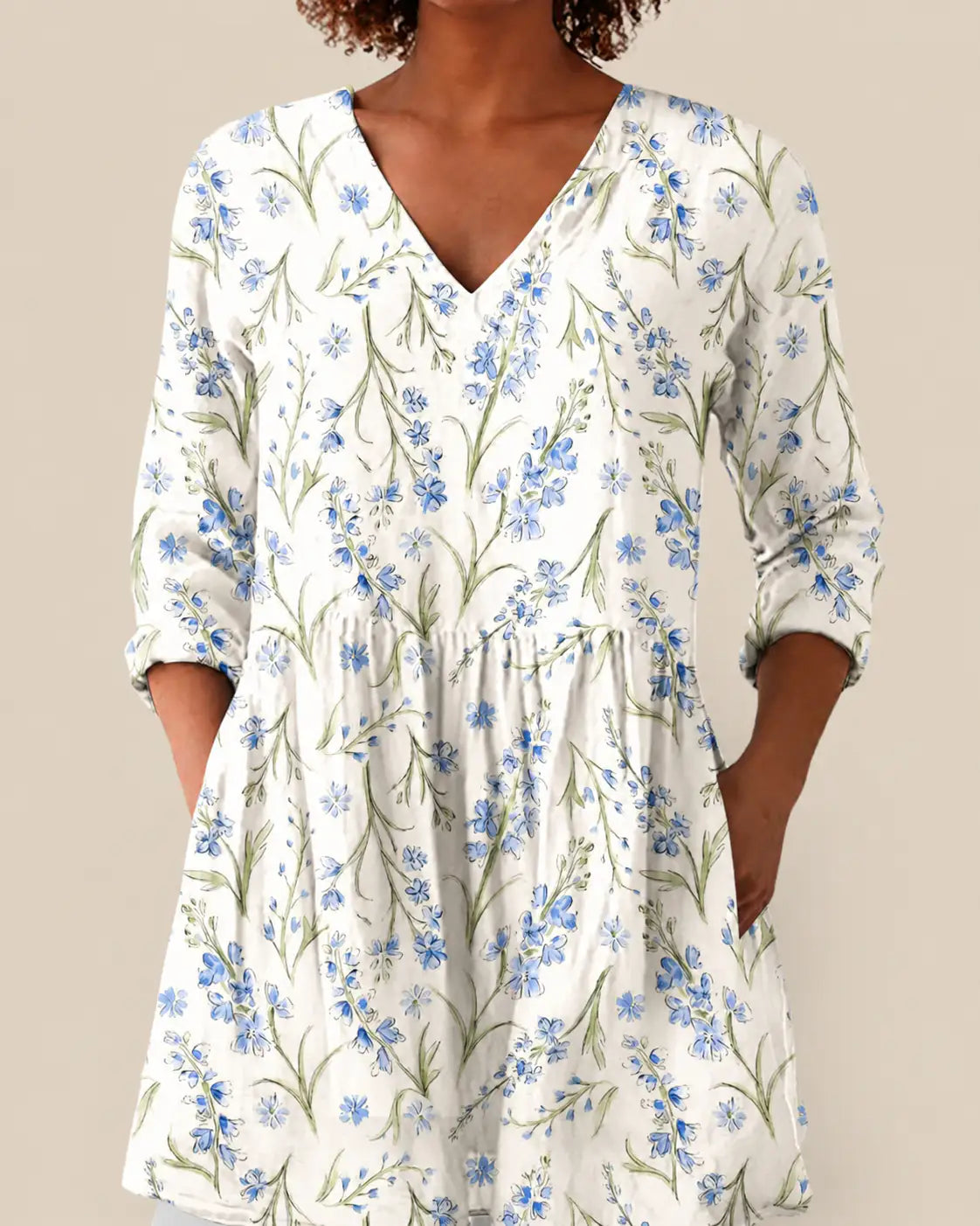 Brielle | Camisa Larga con Estampado Expresivo