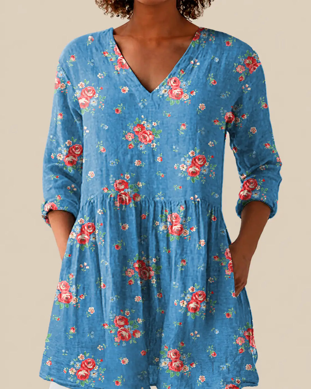 Ayla | Camisa Larga con Estampado Expresivo
