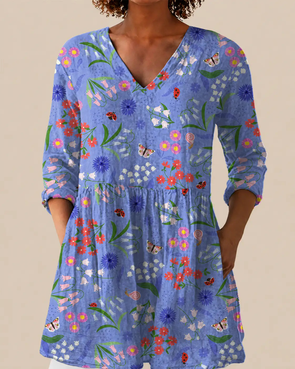 Amelie | Camisa larga con estampado expresivo