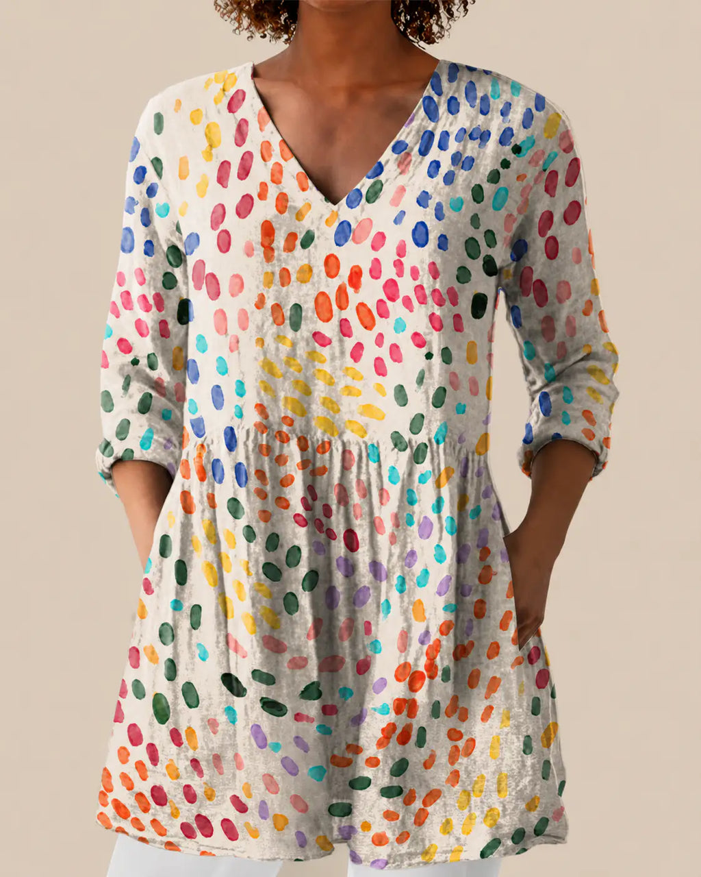 Noelle | Camisa Larga con Estampado Expresivo