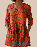 Kaia | Camisa Larga con Estampado Expresivo