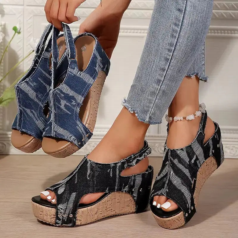 Deni | Sandalias de Cuña Cómodas