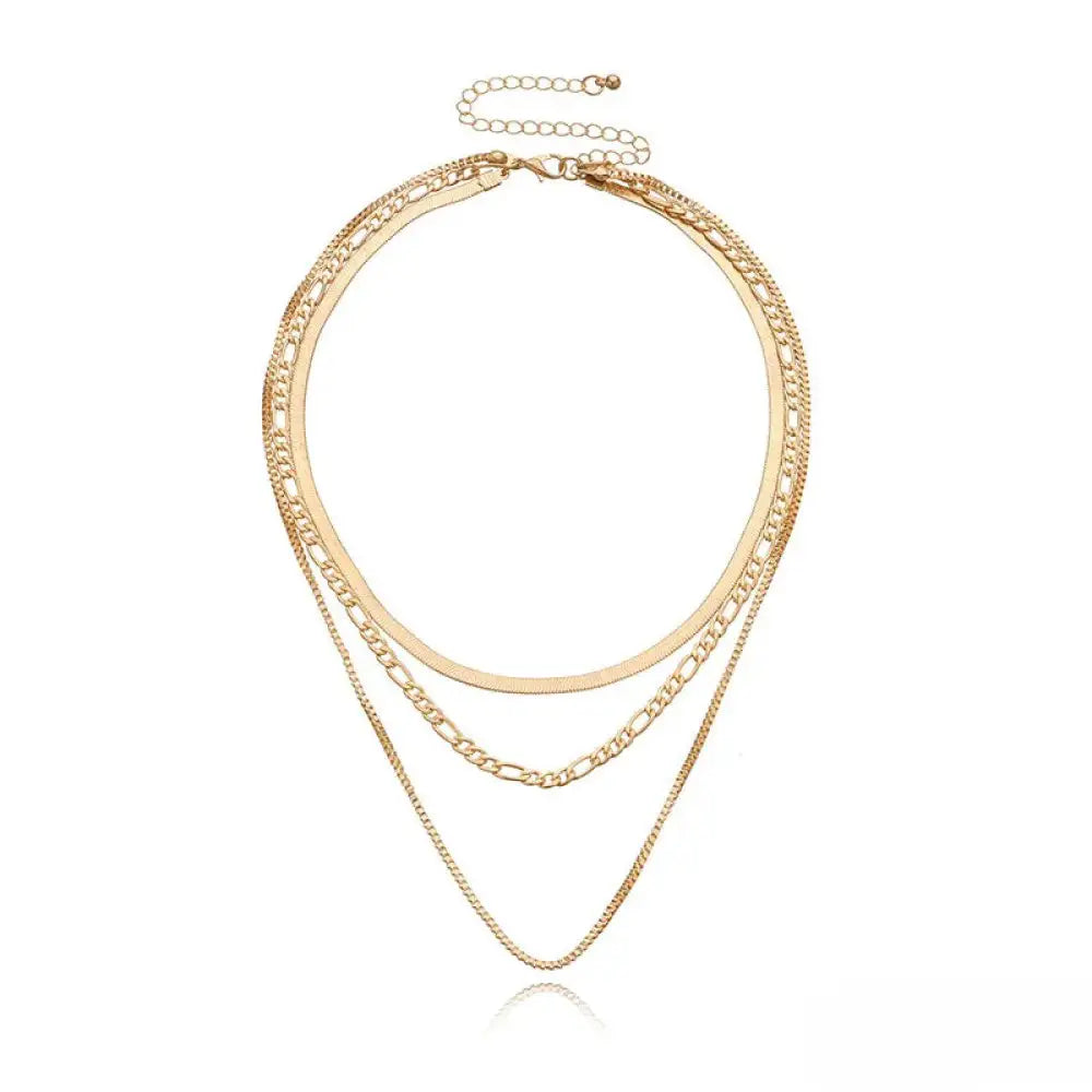 Lea™ | Collar de Tres Capas de Cadena