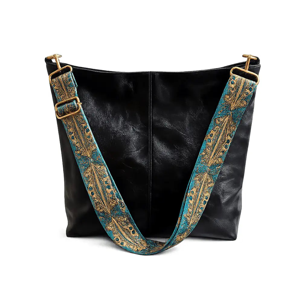 Cecilia | Bolso de Hombro con Correa Étnica Ancha