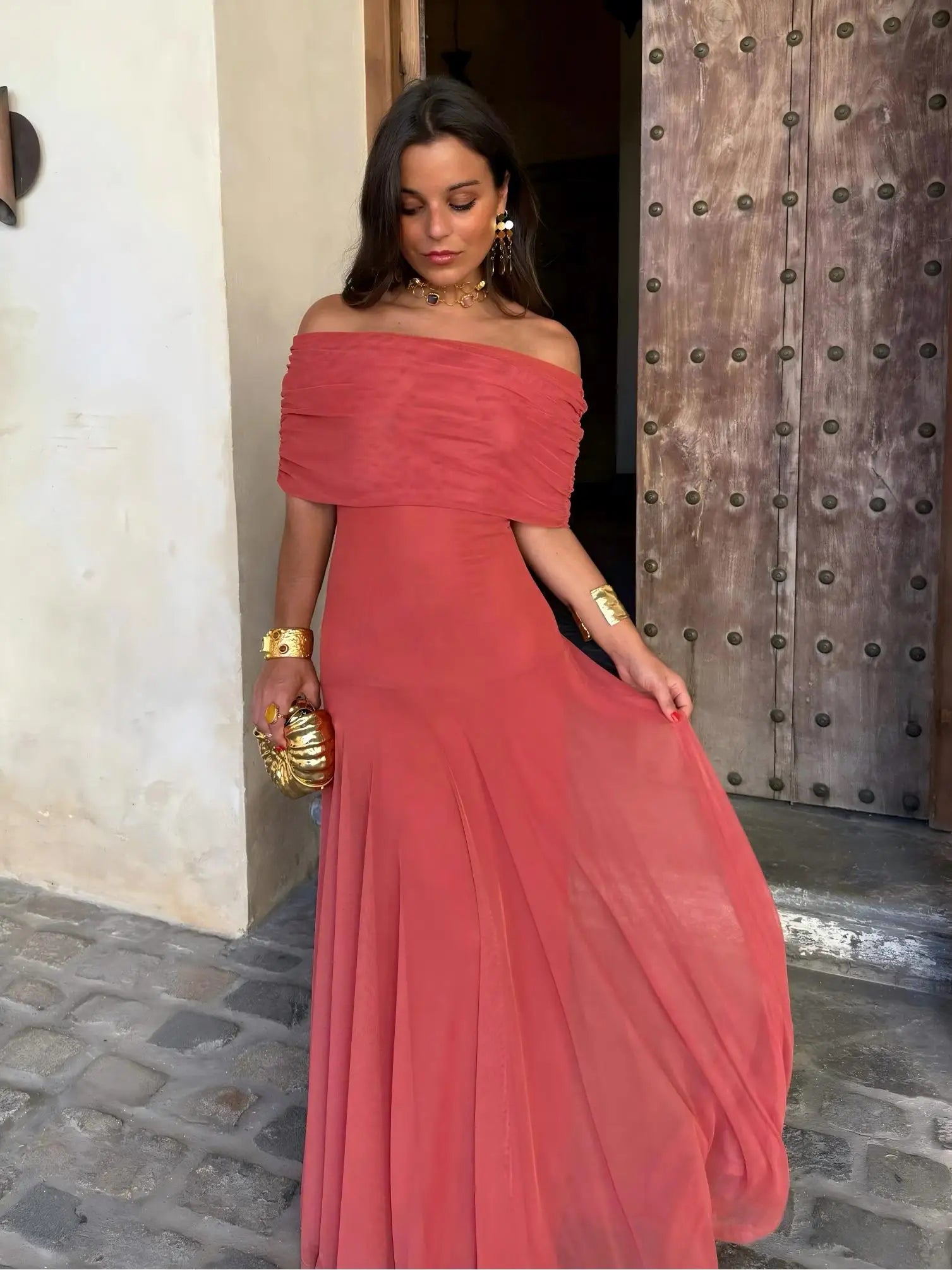 Toledo | Vestido Maxi de un Hombro en Malla