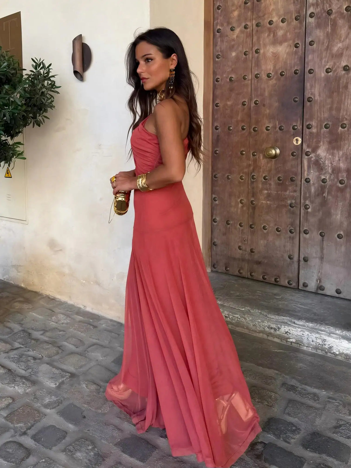 Toledo | Vestido Maxi de un Hombro en Malla