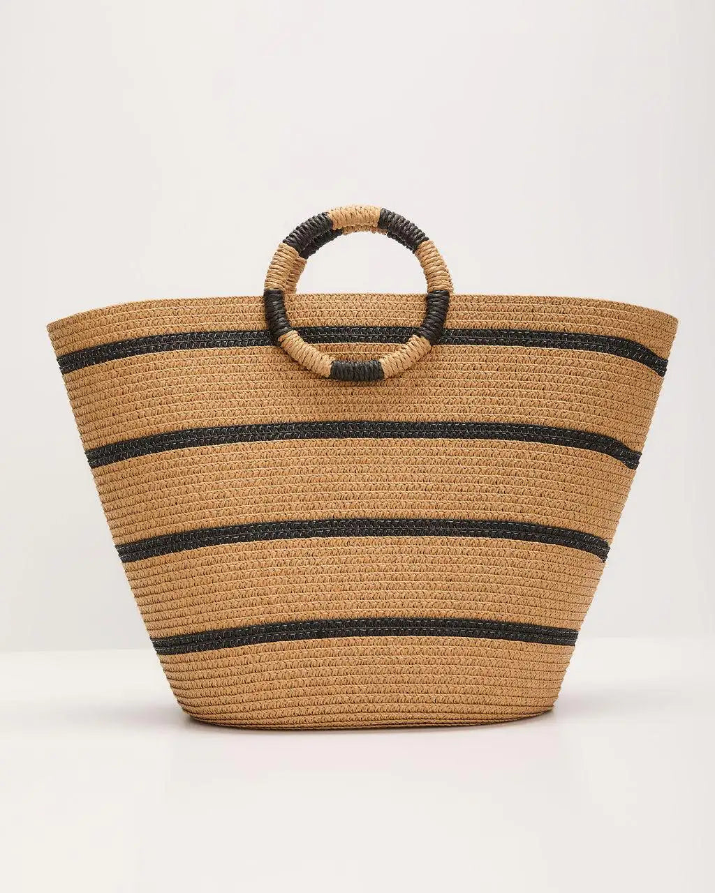 Costa Brisa | Bolso de Playa de Rafia a Rayas