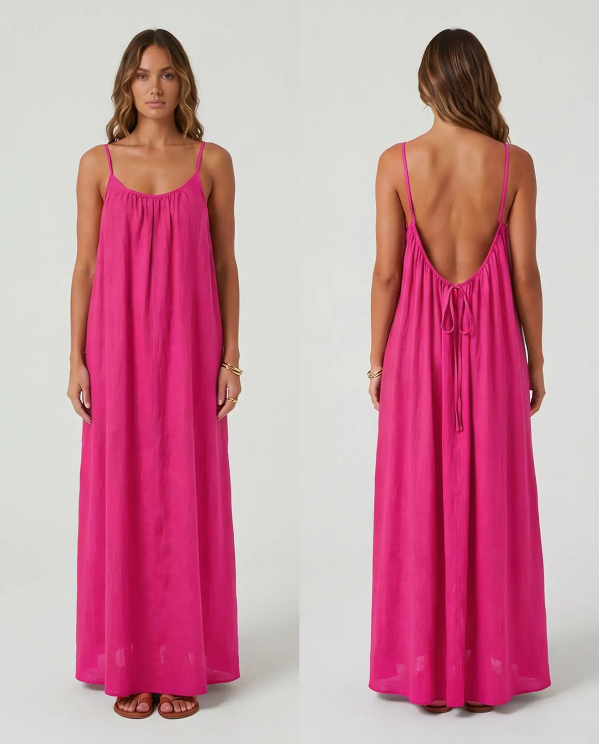 Rita | Vera™ Vestido Fluido de Espalda Abierta