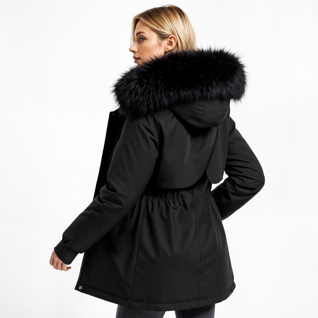 Virginia | Parka con Capucha de Pelo Sintético
