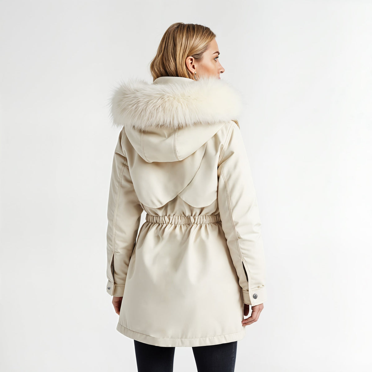 Virginia | Parka con Capucha de Pelo Sintético