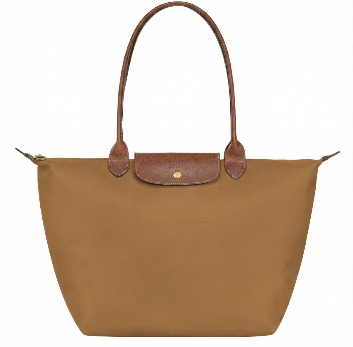 Bea | Bolso Tote Grande Plegable de Nailon, Camel