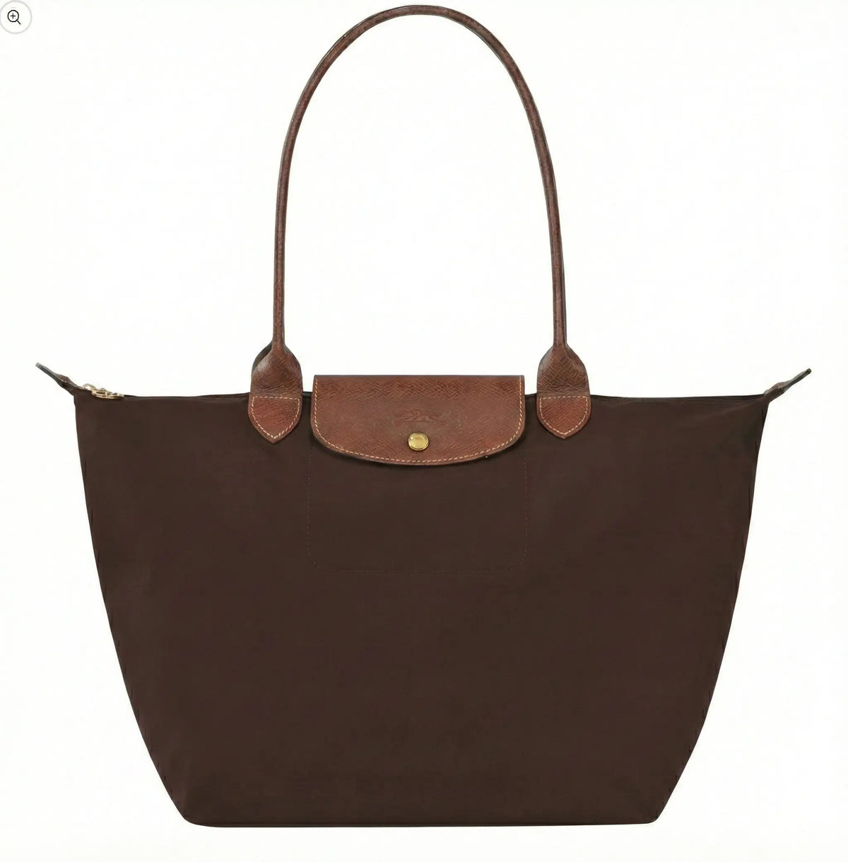 Bea | Bolso Tote Grande Plegable de Nailon, Marrón Ébano