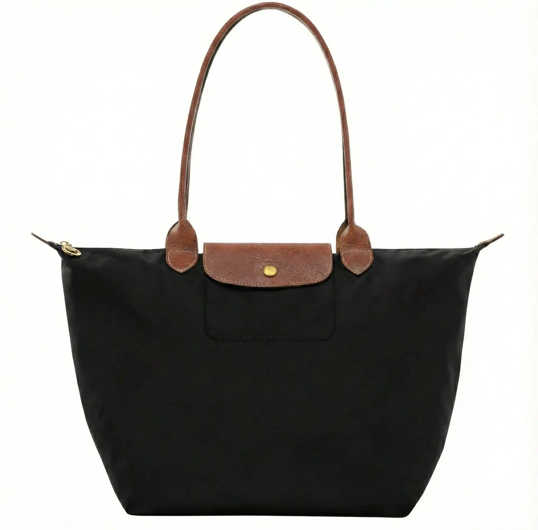 Bea | Bolso Tote Grande Plegable de Nailon, Negro