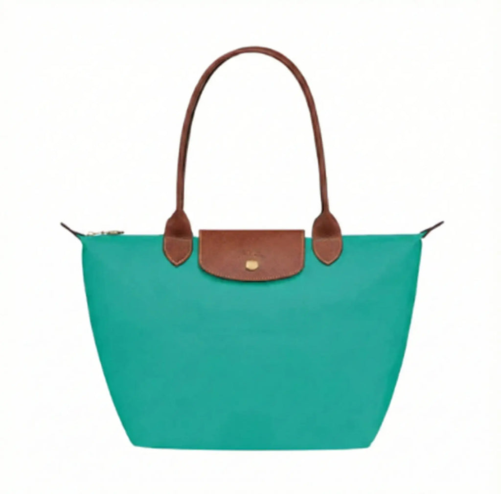 Bea | Bolso Tote Grande Plegable de Nailon, Turquesa