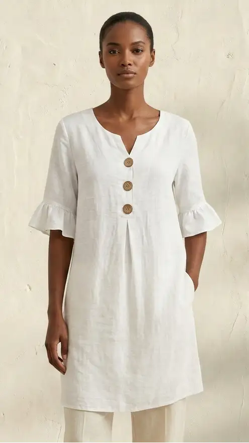 Formentera | Vestido de Lino Blanco