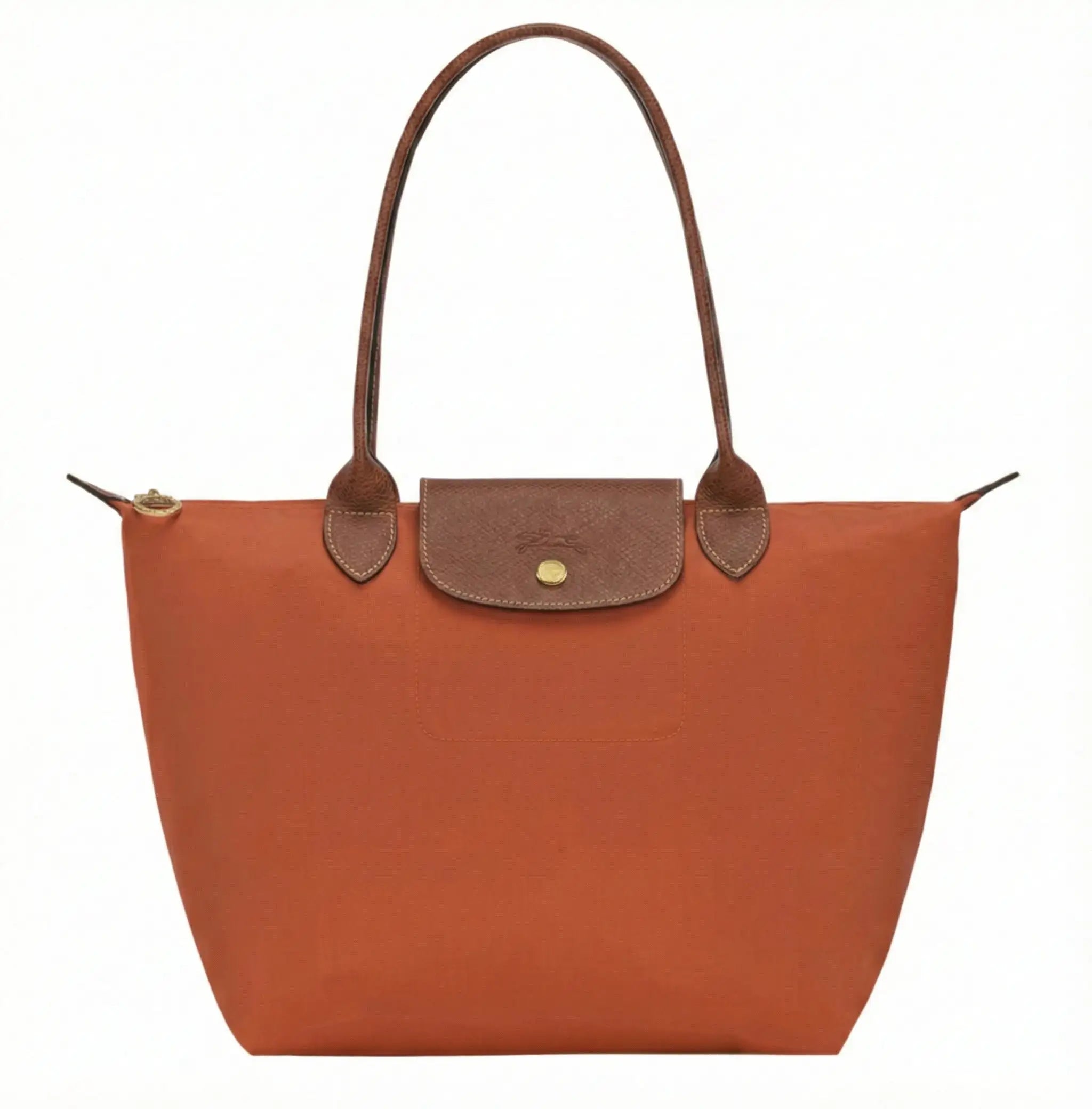 Bea | Bolso Tote Grande Plegable de Nailon, Teja