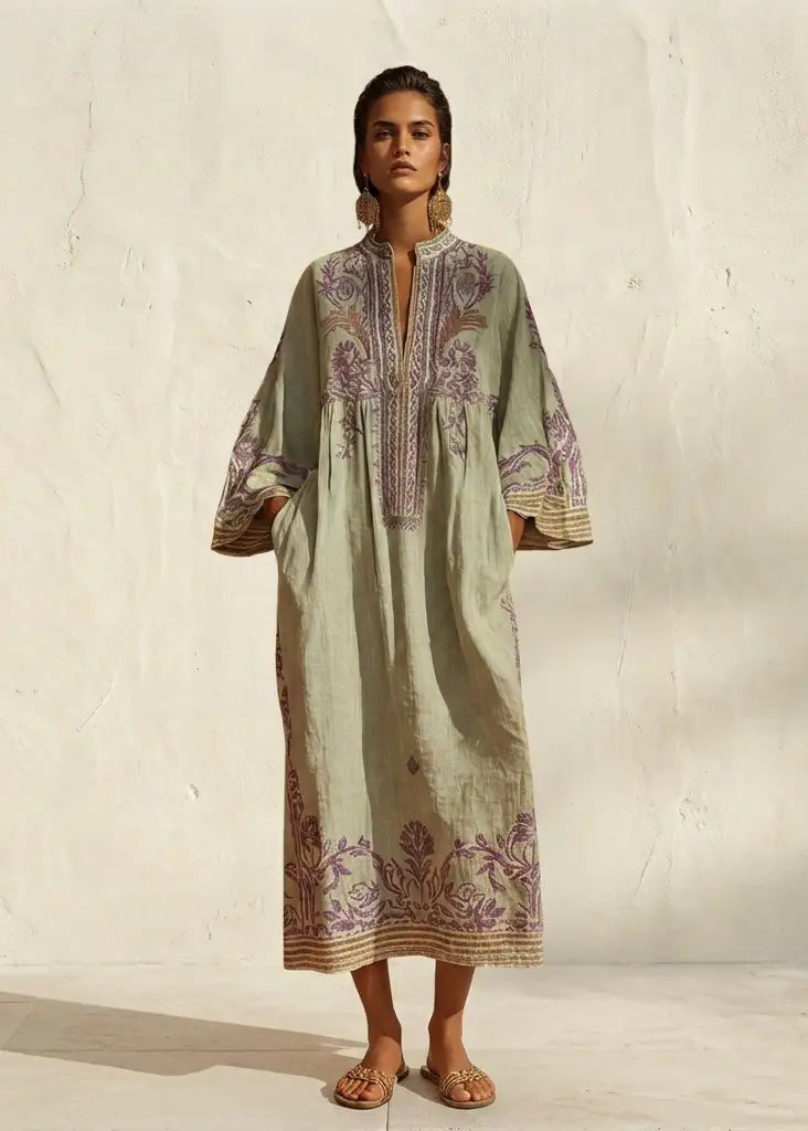 ZAHARA | Vestido maxi floreado bohemio